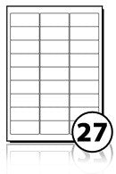 White High Gloss Labels (63.5mm x 29.6mm)