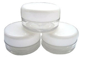 10ml Clear Squat Jar with White Lid