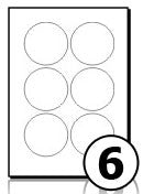 High Gloss White Circular Labels (76mm)