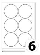 High Gloss White Circular Labels (88mm)