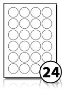 High Gloss White Circular Labels (40mm)