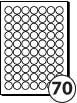 High Gloss White Circular Labels (25mm)